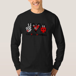 T-shirt Coccinelles d'amour de paix Bonne chance Nature L