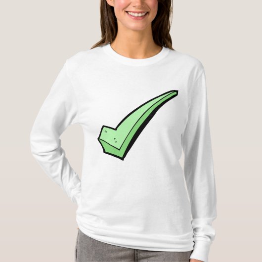 T-shirt Coche Verte Symbole de Validation (Devant)