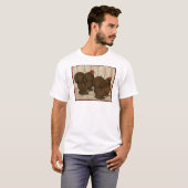 T-shirt Cochines : Bantams rouges texturés (Devant entier)