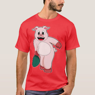 T-shirt Cochon à Bowling avec Bowling balle 3