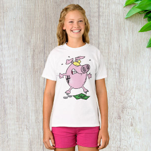 T-shirt Cochon avec argent