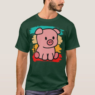 T-shirt Cochon coloré I Pig Art I Cute Pig I Kids Pig Prem