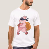 T-shirt Cochon comme coureur (Devant)