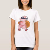 T-shirt Cochon comme coureur (Devant)