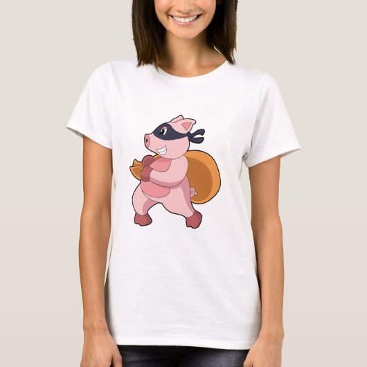 T-shirt Cochon comme coureur (Devant)