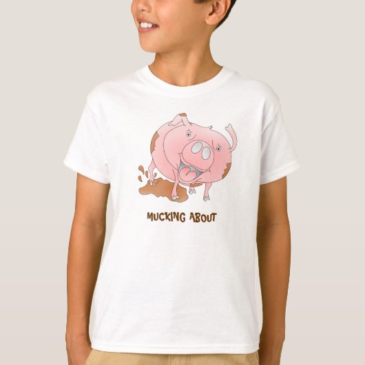 T-shirt Cochon dans la boue (Devant)