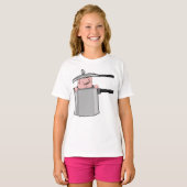 T-shirt Cochon Dans Un Pot (Devant entier)