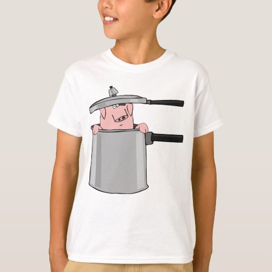 T-shirt Cochon Dans Un Pot (Devant)