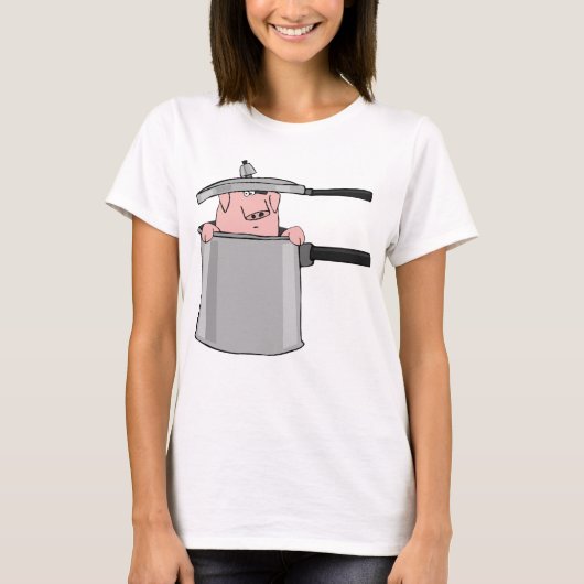 T-shirt Cochon Dans Un Pot (Devant)