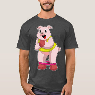 T-shirt Cochon de conditionnement avec caoutchouc