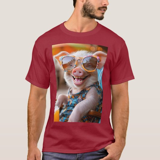 T-shirt Cochon de fête (Devant)