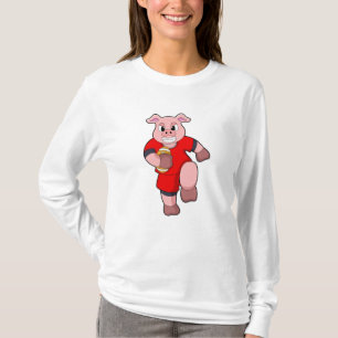 T-shirt Cochon de football