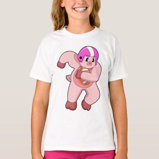 T-shirt Cochon de football (Devant)