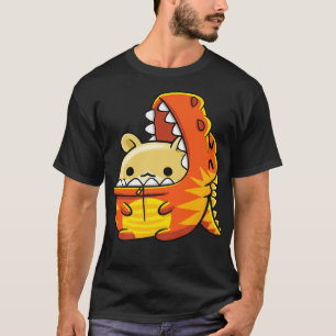 T-shirt Cochon De Guinée Portant Le Rex Dinosaur Golden Ou