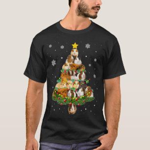 T-shirt Cochon de Guinée sapin de Noël Santa Chapeau xmas 