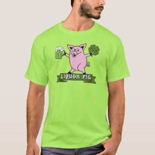 T-shirt Cochon de liqueur de Jour de la Saint Patrick