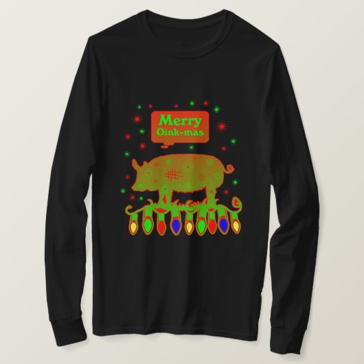 T-shirt Cochon de Noël (Design devant)