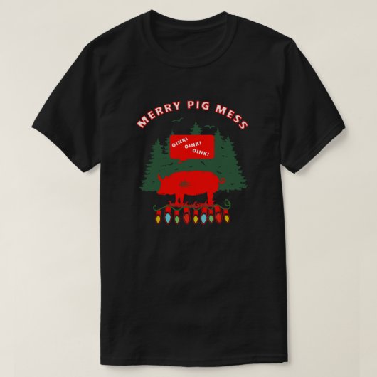T-shirt Cochon de Noël (Design devant)