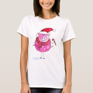 T-shirt Cochon de Noël lunatique