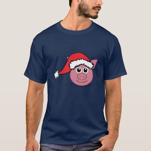 T-shirt Cochon de Noël mignon (Devant)