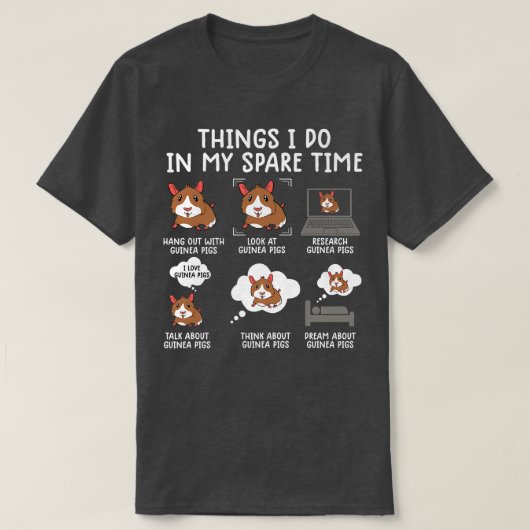 T-shirt cochon d'Inde drôle humour srcastique cochon d'Ind (Design devant)