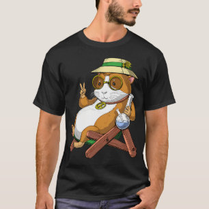 T-shirt Cochon d'Inde Hippie Fumeur