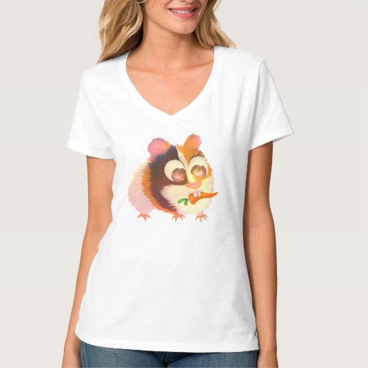 T-shirt Cochon d'Inde Lumineux Mignon (Devant)