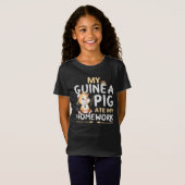 T-Shirt Cochon d'Inde Mignon a Mangé Mon Devoir (Devant entier)