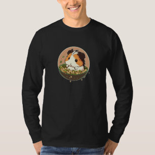 T-shirt Cochon d'Inde mignon dévore la salade de tofu