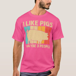 T-shirt Cochon Drôle Pour Hommes Femmes Bacon Amoureux des