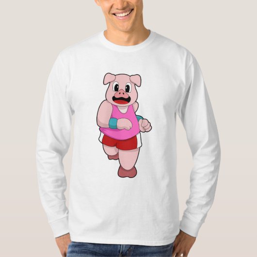 T-shirt Cochon en cours d'exécution (Devant)