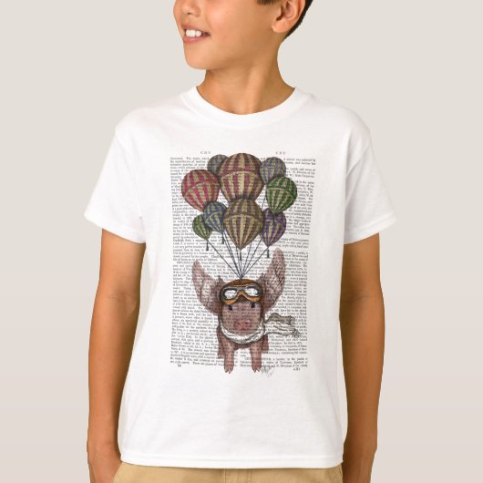 T-shirt Cochon en flammes (Devant)