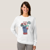 T-shirt Cochon en mécanique avec clé (Devant entier)