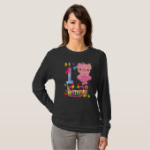 T-shirt Cochon Enfants 1 an Vieux porc Anniversaire Fille (Devant entier)