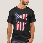 T-shirt Cochon Farm 4 juillet USA Drapeau US Amérique Vint (Devant)