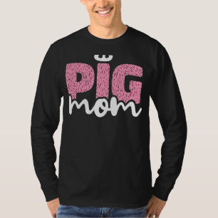 T-shirt Cochon Maman Cute rose Cochon Nez Maman Fête des m