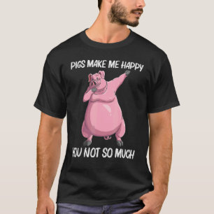 T-shirt Cochon Migné Pour Hommes Femmes Animaux Alimentati