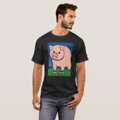 T-shirt Cochon mignon Piggie Rose 9 (Devant entier)