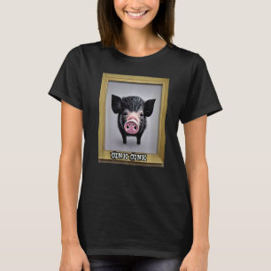 T-shirt Cochon mignon Piggie Rose rose 2