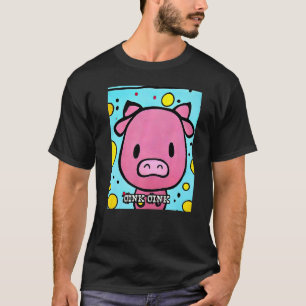 T-shirt Cochon mignon Piggie Rose rose 5