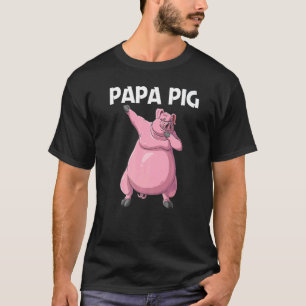 T-shirt Cochon mignon pour hommes papa bétail nourriture a