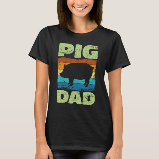 T-shirt Cochon Papa Cute Fermier Cochon Ferme Pour Garçons (Devant)