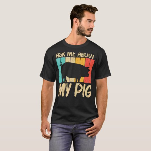 T-shirt Cochon Pour Hommes Femmes Cochon Fermier Agricole (Devant entier)