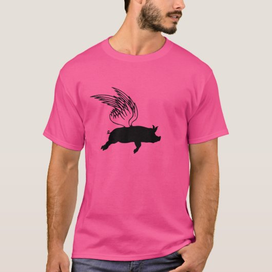 T-shirt Cochon Quand Les Ailes Peuvent Faire Voler Les Coc (Devant)