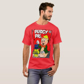 T-Shirt Cochon Roux Classique (Devant entier)