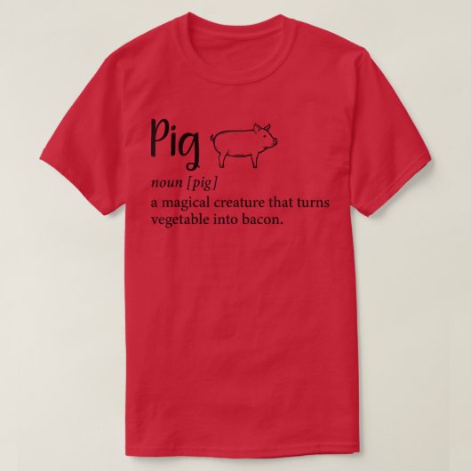 T-shirt Cochon Une Créature Magique Qui Transforme Les Lég (Design devant)