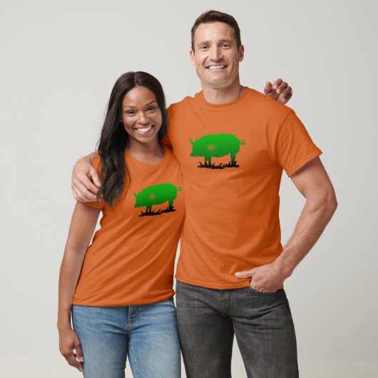 T-shirt Cochon vert (Unisexe)