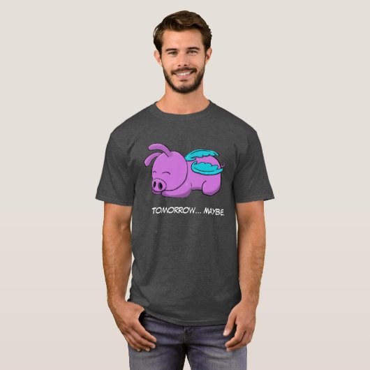 T-shirt cochon volant mignon (Devant entier)