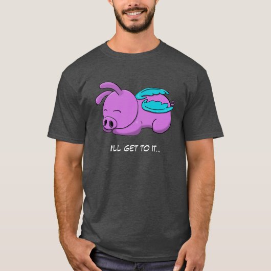 T-shirt cochon volant mignon (Devant)