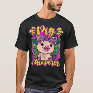 T-shirt Cochon Whisperer Cute Farmer Kawaii Animal Farming